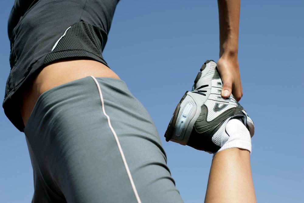 Runner stretching