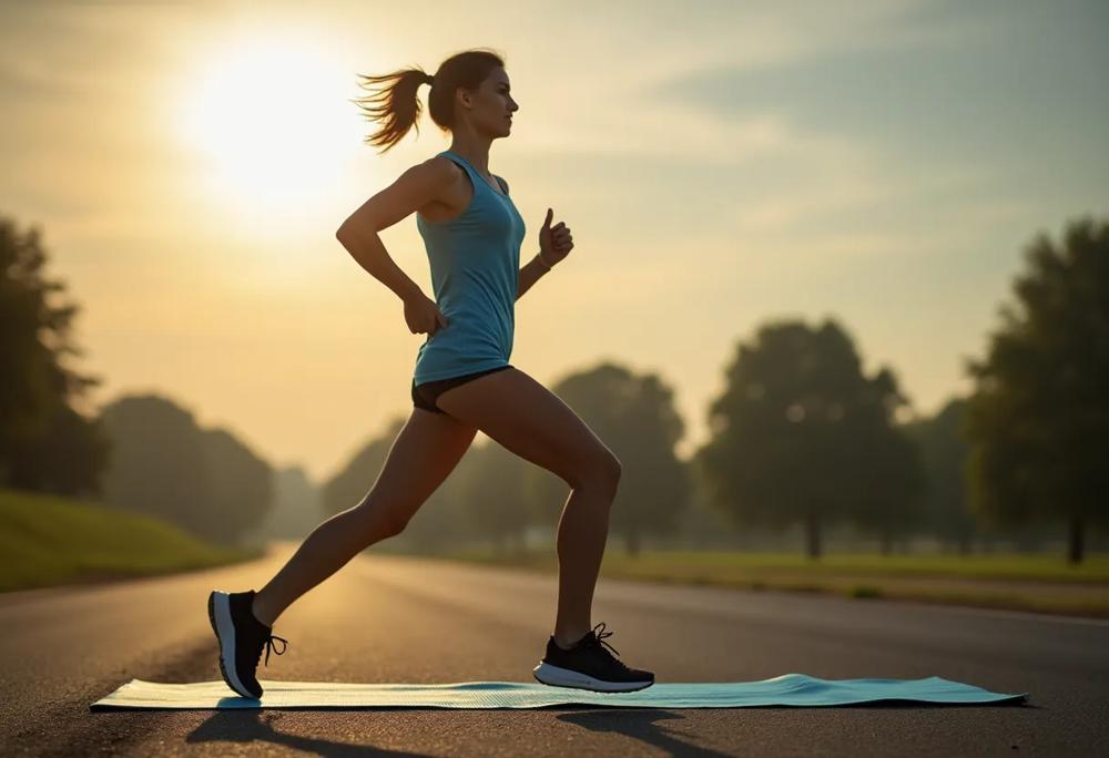 Runner stretching