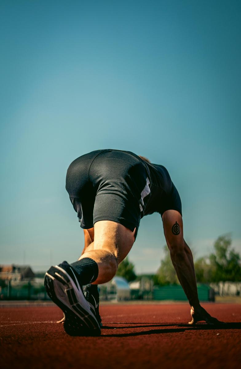 athlete sprinting