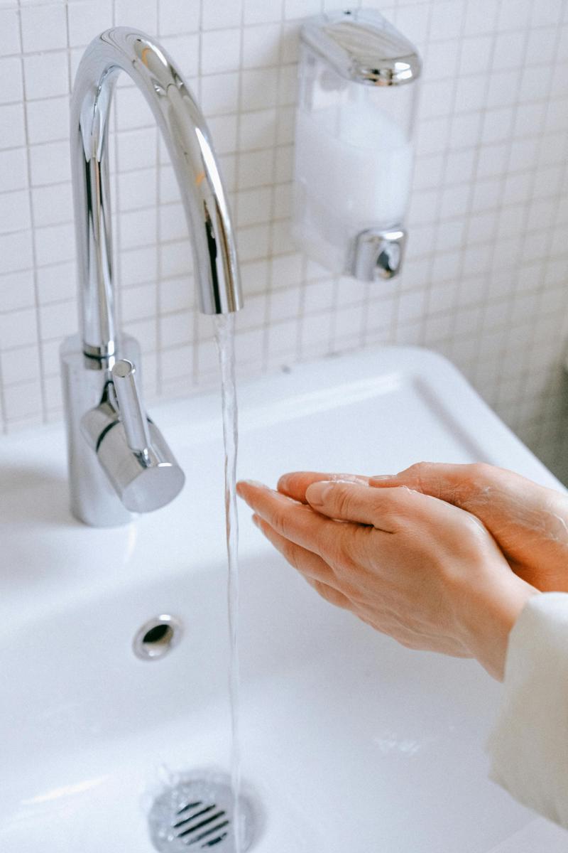 washing hands